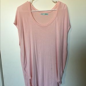 Pink short sleeve loose top